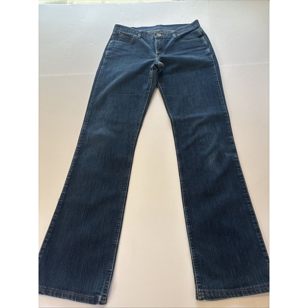 Wrangler Q-Baby Bootcut Jeans 11/12 x 38 Long Inseam Western Stretch Blue Denim